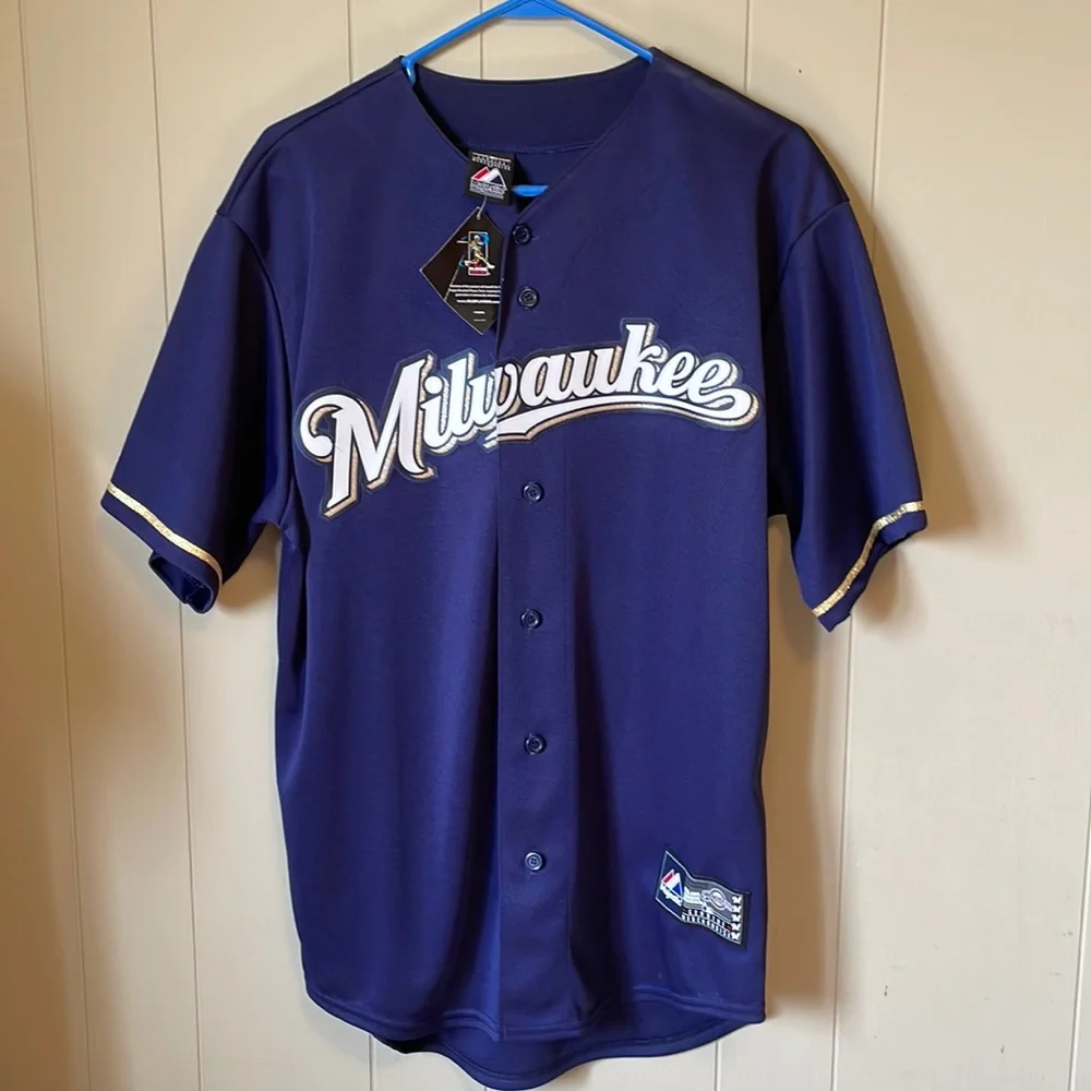 Milwaukee Brewers Hart Jersey Sz L - Picture 1 of 4